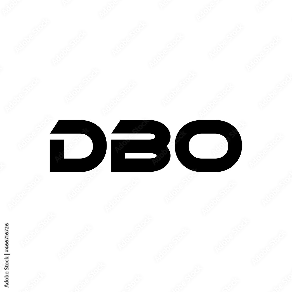 DBO letter logo design with white background in illustrator, vector ...