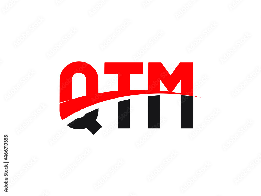 QTM Letter Initial Logo Design Vector Illustration