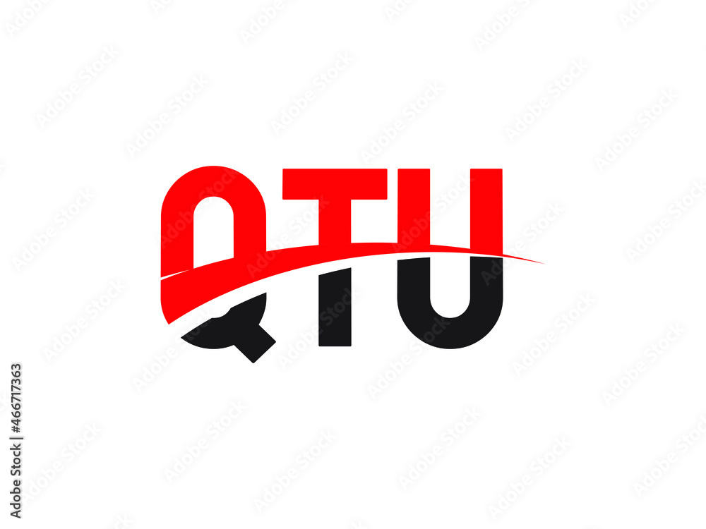 Obraz premium QTU Letter Initial Logo Design Vector Illustration