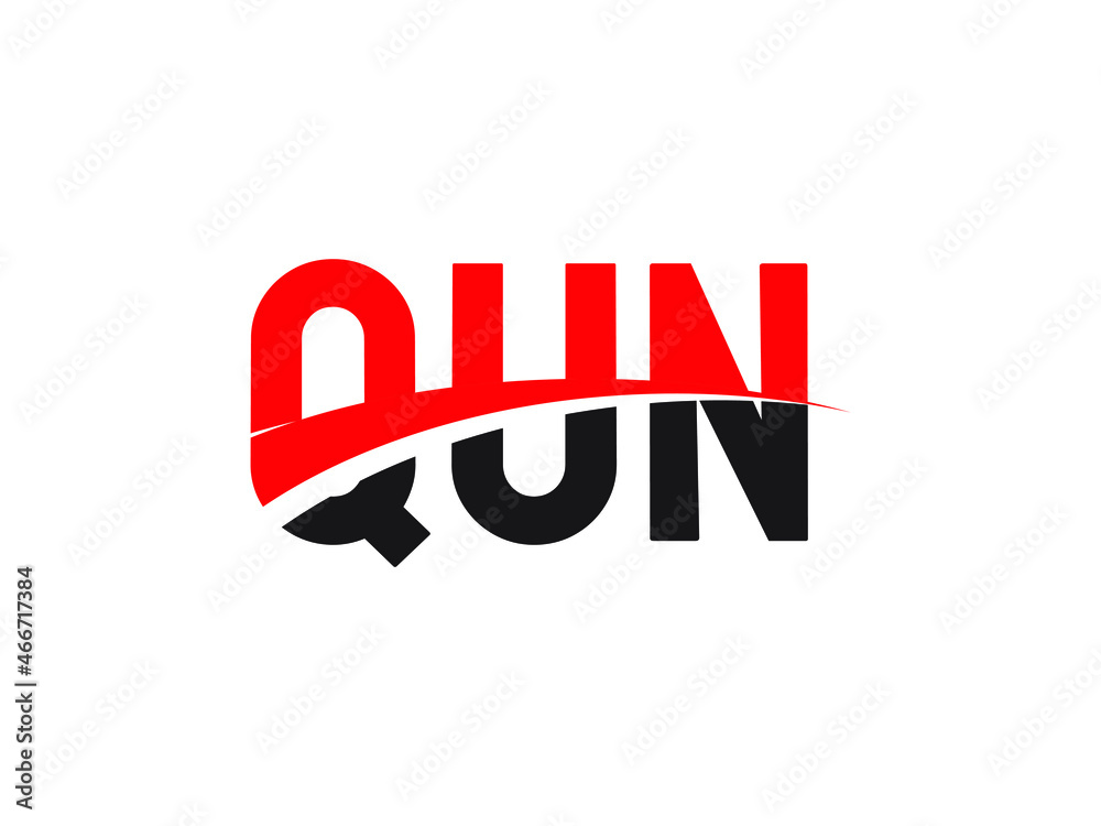 QUN Letter Initial Logo Design Vector Illustration QUN Letter Initial Logo Design Vector Illustration