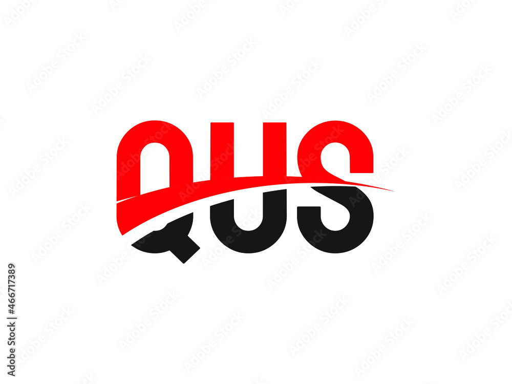 QUS Letter Initial Logo Design Vector Illustration QUS Letter Initial Logo Design Vector Illustration