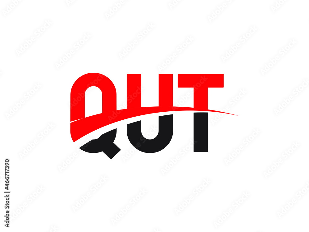 Fototapeta premium QUT Letter Initial Logo Design Vector Illustration