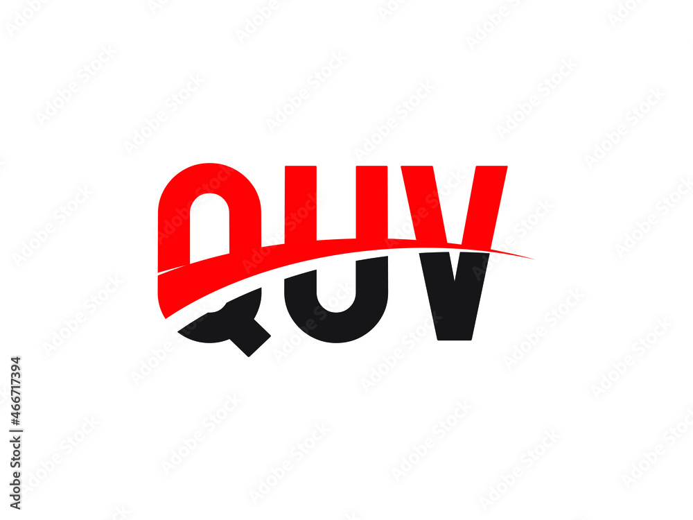 QUV Letter Initial Logo Design Vector Illustration