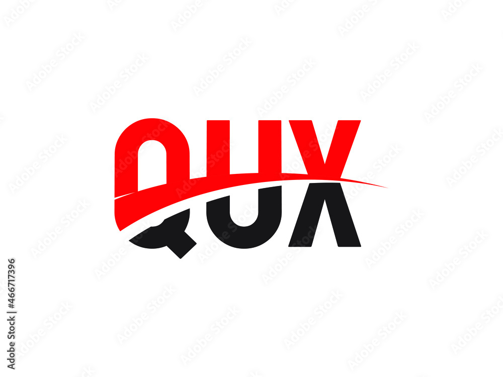 QUX Letter Initial Logo Design Vector Illustration