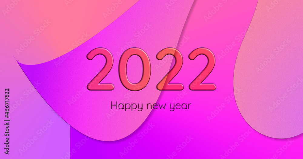 3D Background, happy new year 2022, with pink colors futuristic. 3D Background, happy new year 2022, with pink colors futuristic.