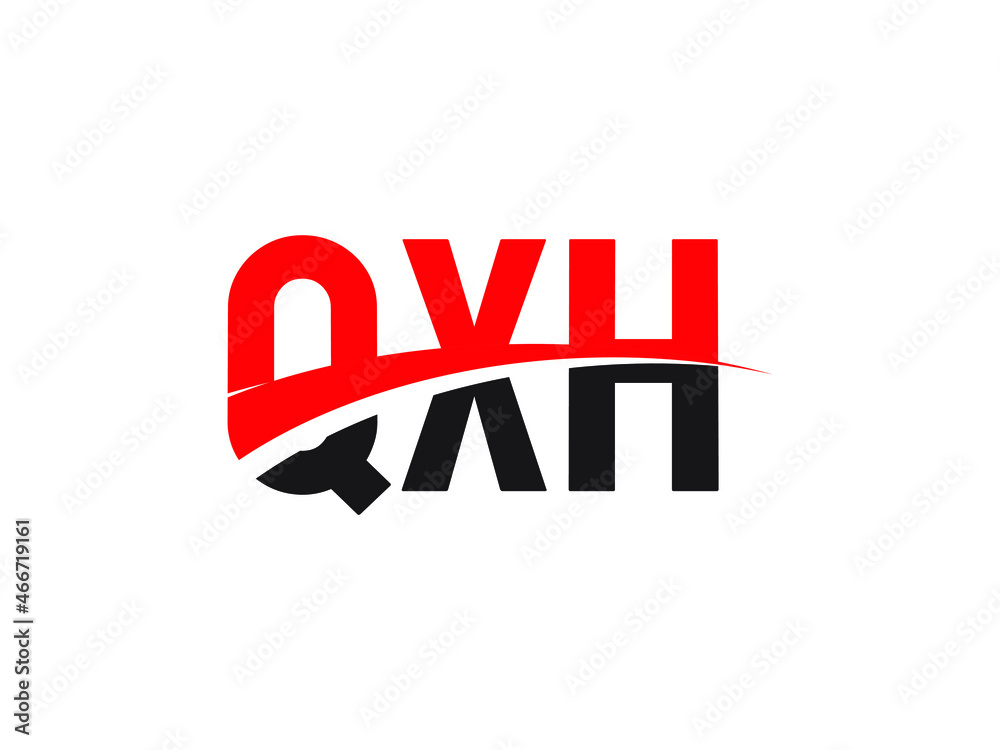 QXH Letter Initial Logo Design Vector Illustration