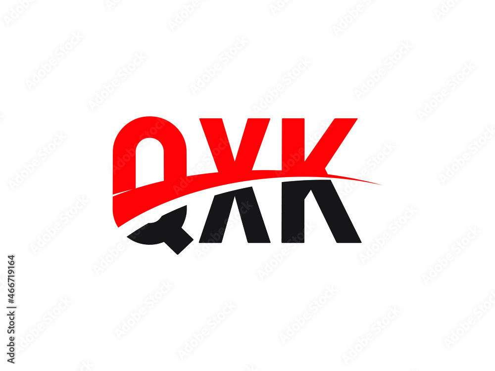 QXK Letter Initial Logo Design Vector Illustration