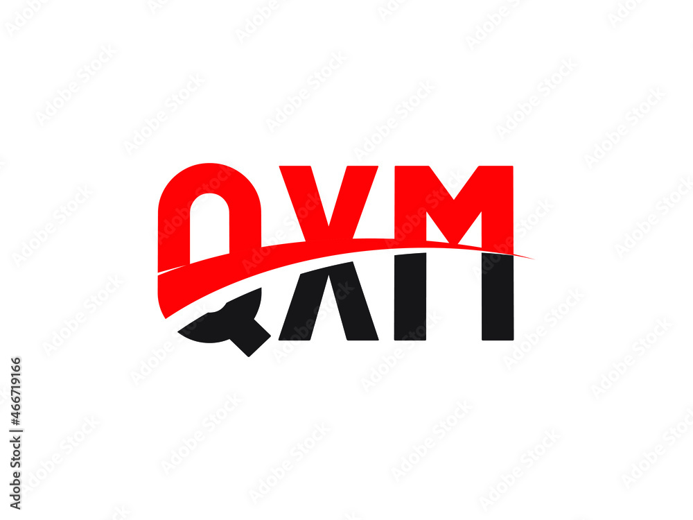 QXM Letter Initial Logo Design Vector Illustration