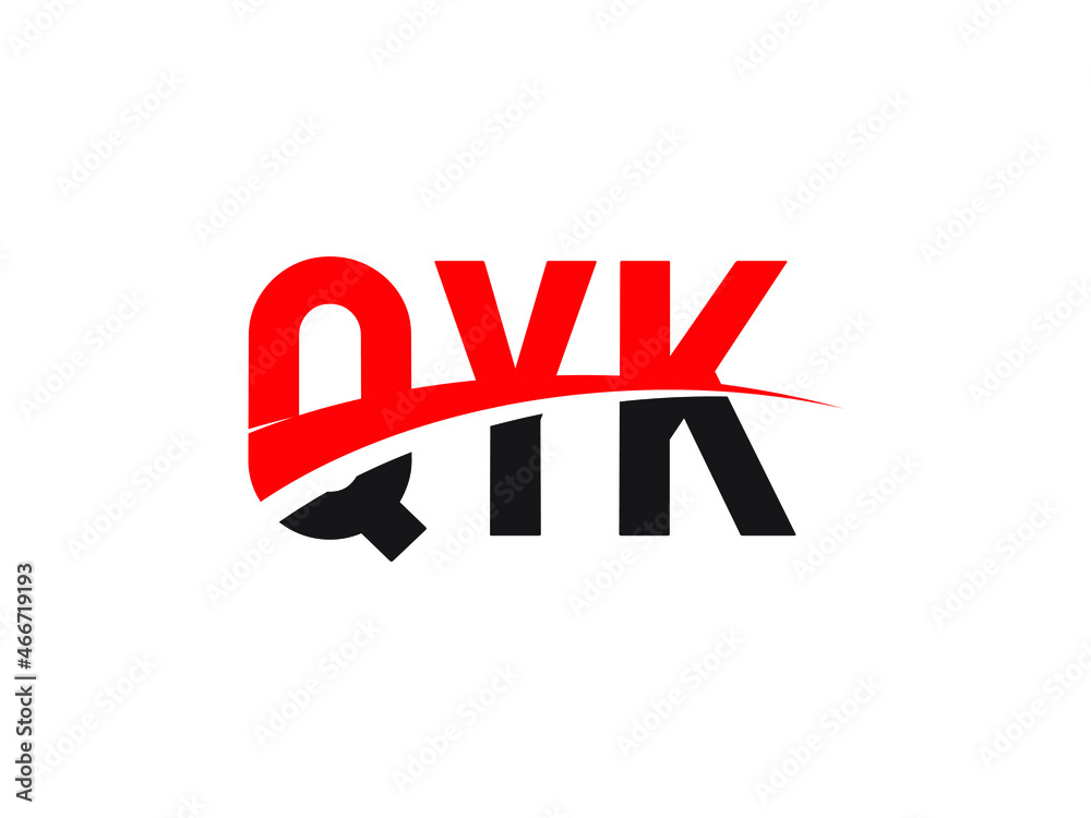 Fototapeta premium QYK Letter Initial Logo Design Vector Illustration