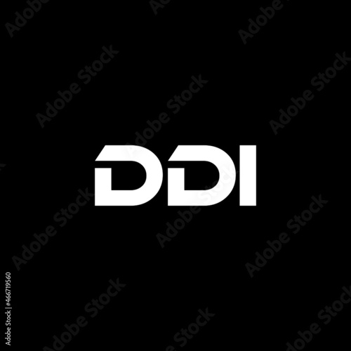 DDI letter logo design with black background in illustrator, vector logo modern alphabet font overlap style. calligraphy designs for logo, Poster, Invitation, etc.