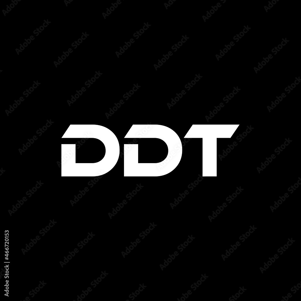 DDT letter logo design with black background in illustrator, vector logo modern alphabet font overlap style. calligraphy designs for logo, Poster, Invitation, etc.