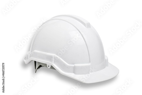 white hard safety helmet hat for safety project of workman as engineer or worker,isolated white background