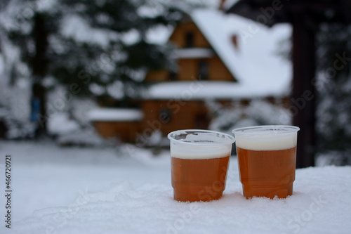 Piwo w śniegu