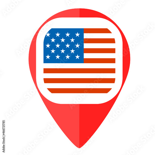 united states America flag pin marker country