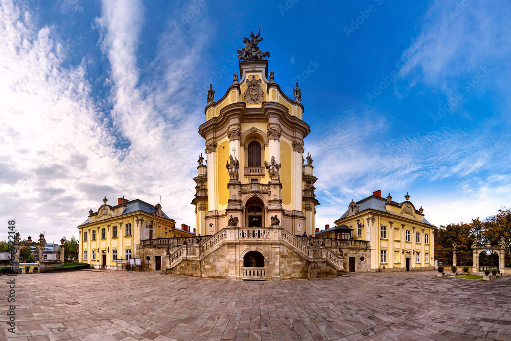 Panorama of St George Cathedral in Lviv, Ukraine