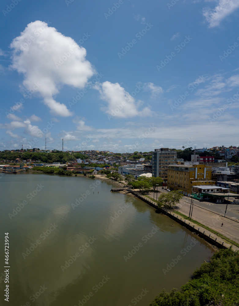 Aerial view of Avenida 2 de Julho in the city of Ilhéus Bahia Brazil
