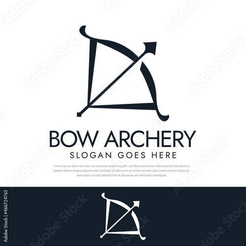 Bow Arrow logo arch arrow starting arrow illustration