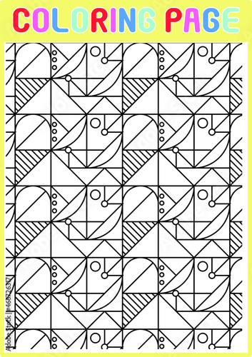Coloring Pages Geometrical Pattern Abstract Modern 