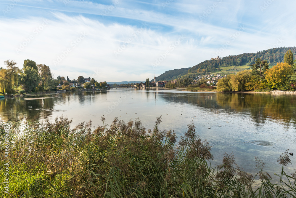 Blick auf Stein am Rhein, Kanton Schaffhausen, Schweiz 