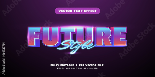 future editable vector text effect design