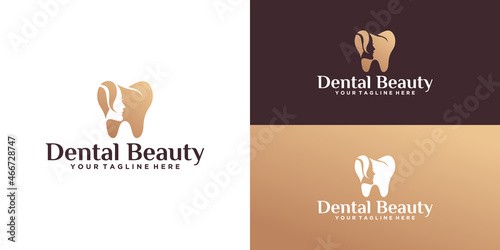 female dental beauty logo design