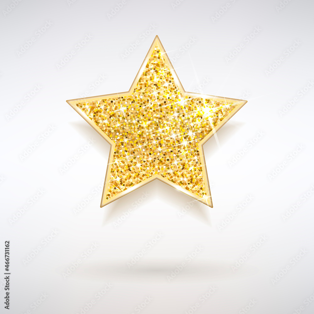 Golden Shining Star Stock Vector | Adobe Stock