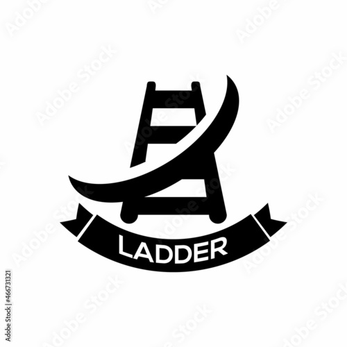  Step Stairs Ladder Logo Design Vector