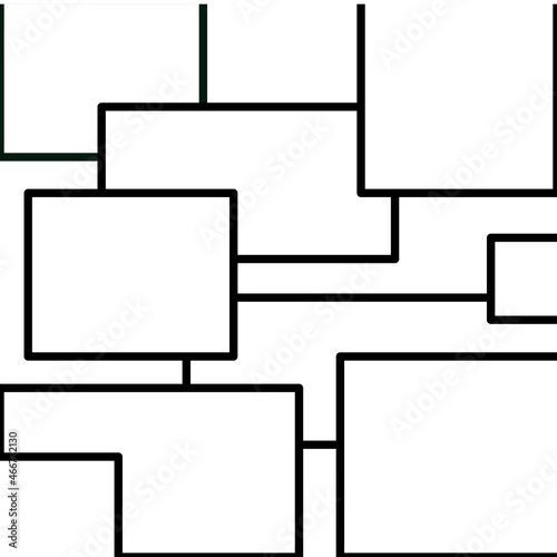 set of black painted backgrounds on square frames white photo frame template with realistic design vector illustration