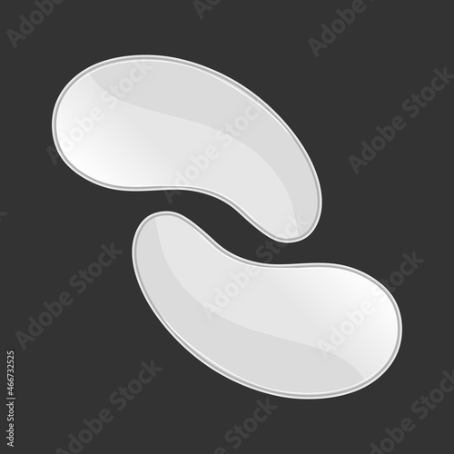 Patches for the face are white. Hydrogel anti-aging patches. A set of vector illustrations.
