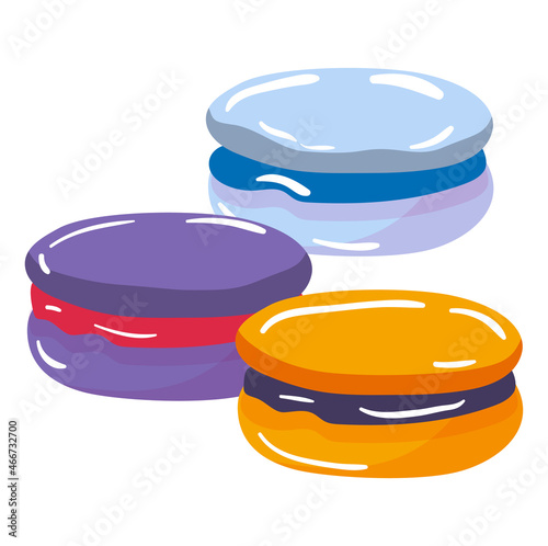 Concept pastry french foodstuff, macaroon food confectionery product, cookie ...