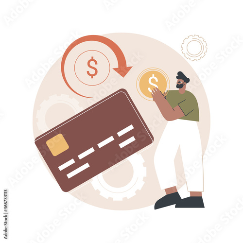 Chargeback abstract concept vector illustration. Payment dispute, pay back, credit and debit card chargeback, return on bank account, retailer money transfer, retrieval request abstract metaphor.