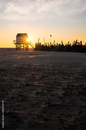 sunset at the beach photo