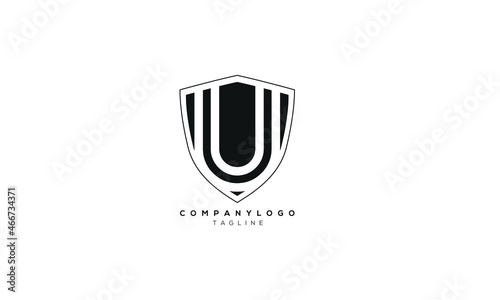 U, Abstract initial monogram letter alphabet logo design