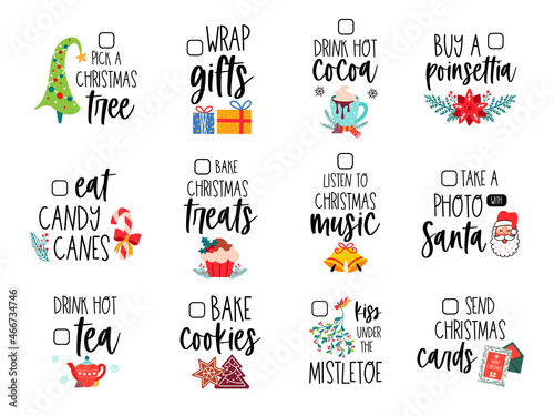 Christmas planner to do list winter holiday diary stickers