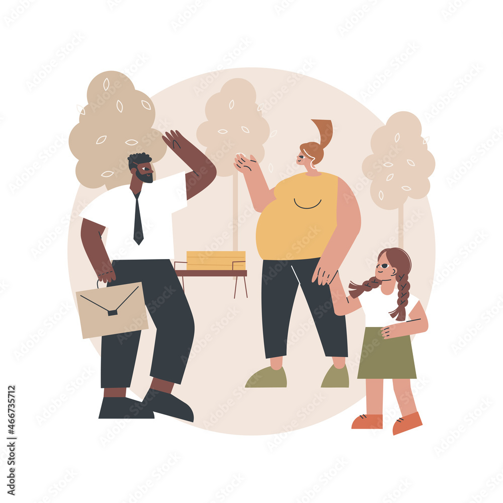 Unmarried parents abstract concept vector illustration. Unmarried couple fighting, partners living together, single pregnant woman, divorce and separation, unwed mother abstract metaphor. Unmarried parents abstract concept vector illustration. Unmarried couple fighting, partners living together, single pregnant woman, divorce and separation, unwed mother abstract metaphor.