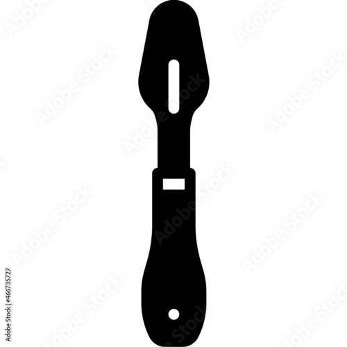 scraper solid line icon