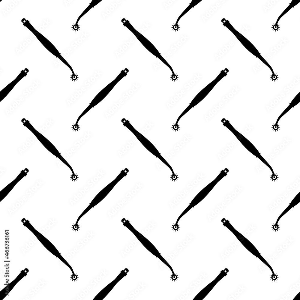 Pricking Wheel Tool Icon Seamless Pattern, Leather Pricking Wheel Tool
