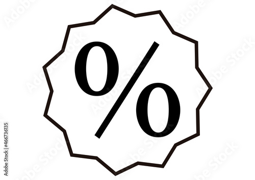 Etiqueta negra de descuento u oferta.