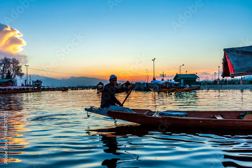 Photography Shikara boat Dal lake, Srinagar, Jammu and Kashmir, India
