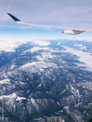View from airplane window