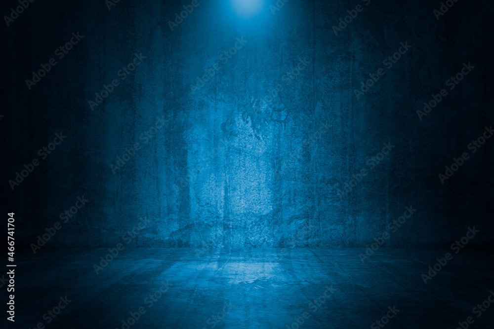 Empty dark blue abstract cement wall and studio room the interior texture for display products wall background Empty dark blue abstract cement wall and studio room the interior texture for display products wall background