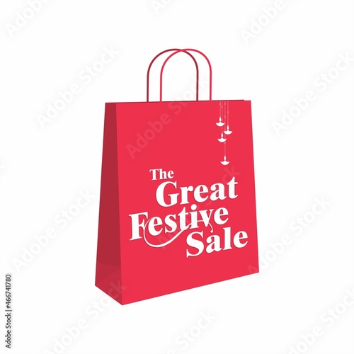Creative Template for The Great Festive Sale. Banner Design for Sale Promotional Activity. Editable Illustration.