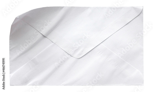 White envelope isolated on a white background.