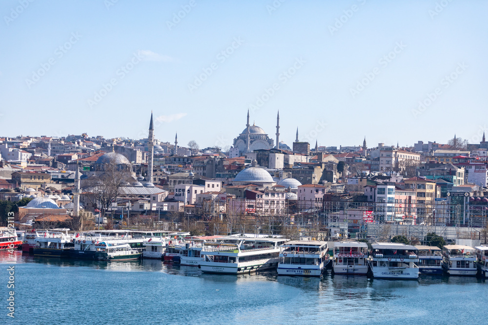 View of Istanbul Turkey on a sunny day