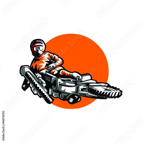 Motocross bike vector illustration isolated