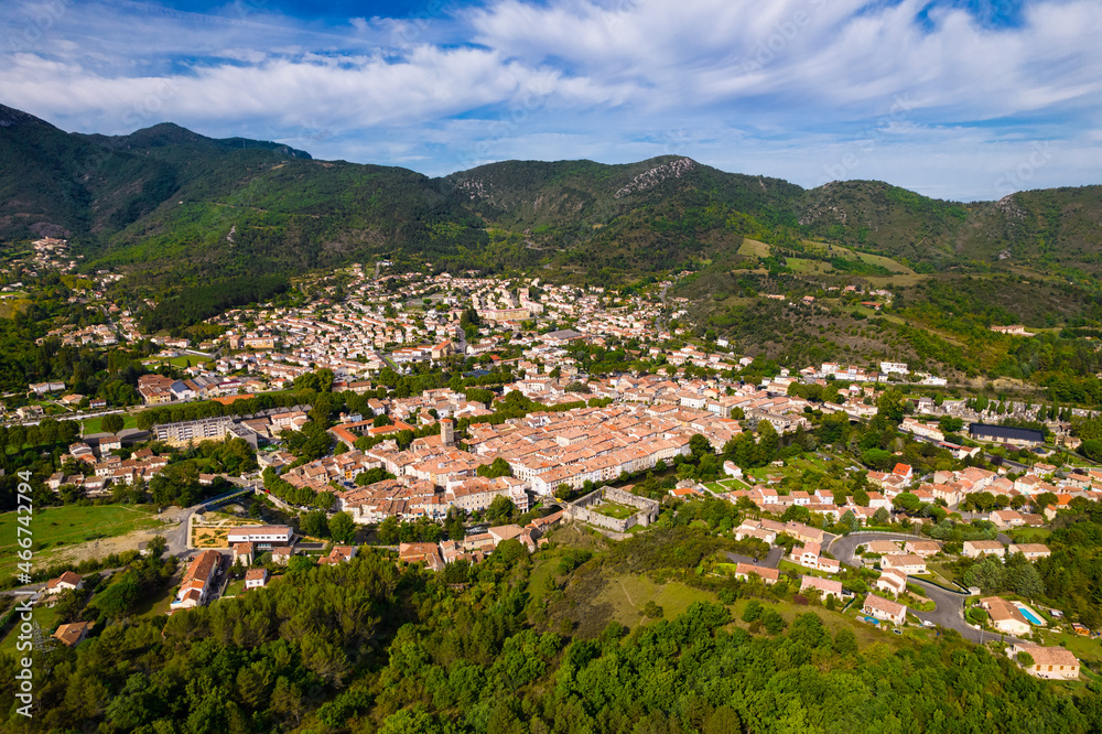 Quillian French rural city aerial shot