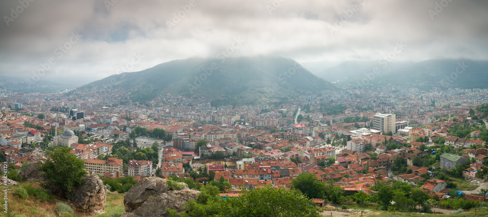 Tokat city center in summer day. Panorama of the city of Tokat in the morning. Turkey Tokat city center in summer day. Panorama of the city of Tokat in the morning. Turkey