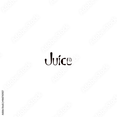 vector logo lettering juice citrus in minimalism