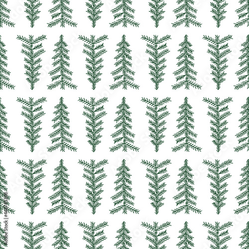 seamless pattern with christmas trees