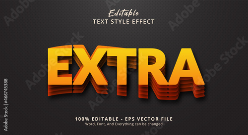 Editable text effect, Extra text on hype layered style effect